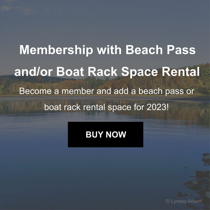 Membership with beach pass and/or boat rack space rental, click to buy now